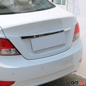 Hyundai Accent Tailgate Handle Cover - Omac - S.Steel - Gloss Silver - 2012-2017